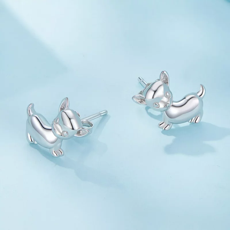 (imagen para) Pendientes de perno con estilo Pandora de Chihuahua - SCE1620 - Ver 4