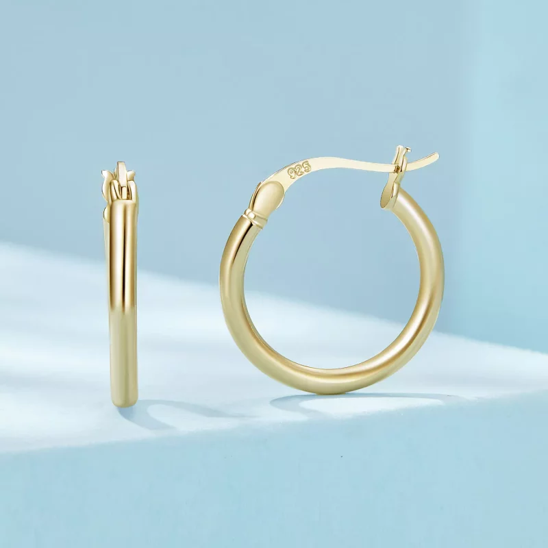 (imagen para) Pendientes de plata estilo PANDORA - SCE1608-MB - Ver 2