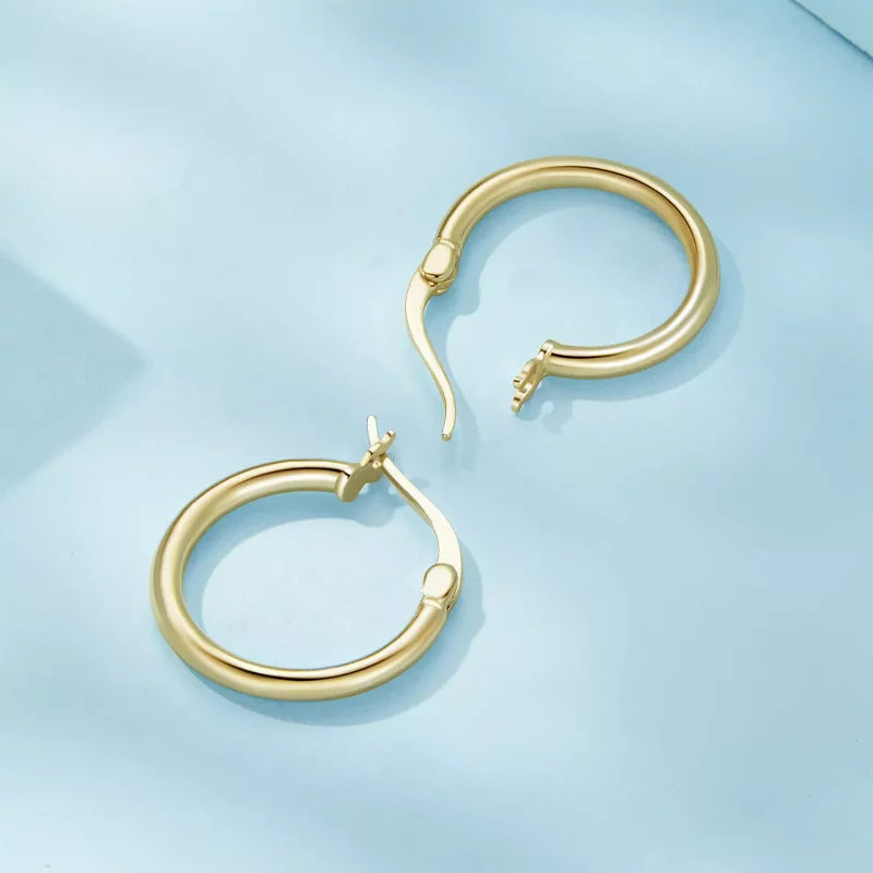 (imagen para) Pendientes de plata estilo PANDORA - SCE1608-MB - Ver 4