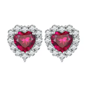 Pendientes de Tachuelas de Amor con Circonitas al Estilo Pandora - SCE1577 (imagen para) Pendientes de Tachuelas de Amor con Circonitas al Estilo Pandora - SCE1577