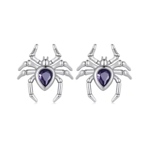 Pendientes de tuerca estilo Pandora con forma de araña - BSE891 (imagen para) Pendientes de tuerca estilo Pandora con forma de araña - BSE891