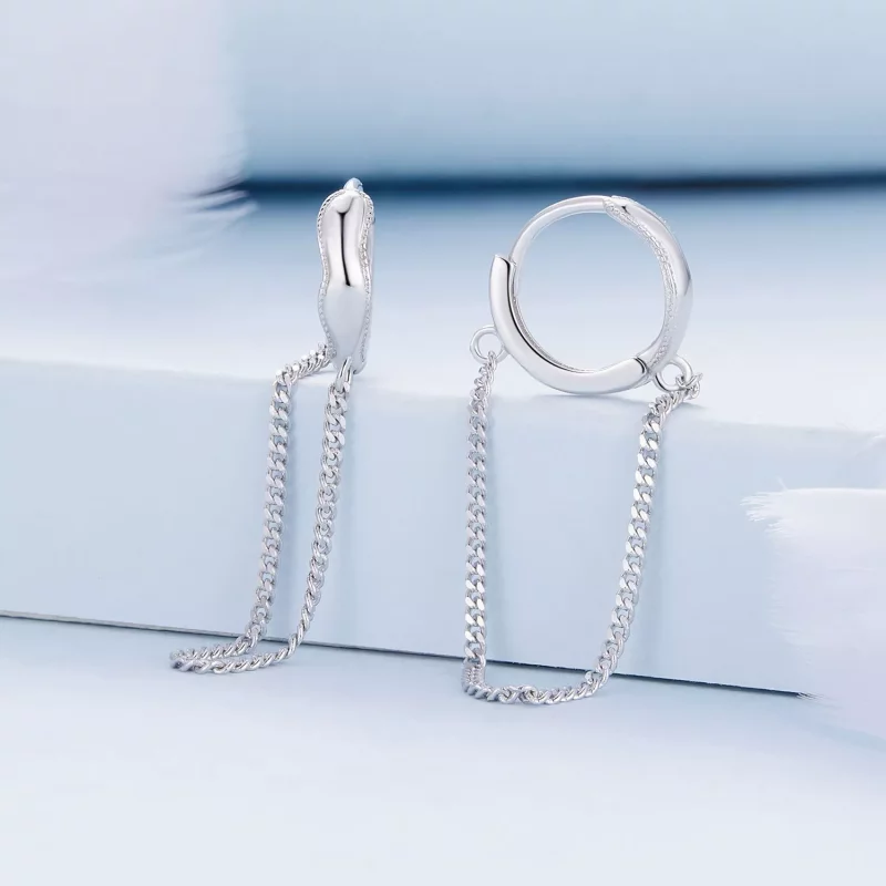 (imagen para) Pendientes estilo Pandora con borlas - BSE897 - Ver 2