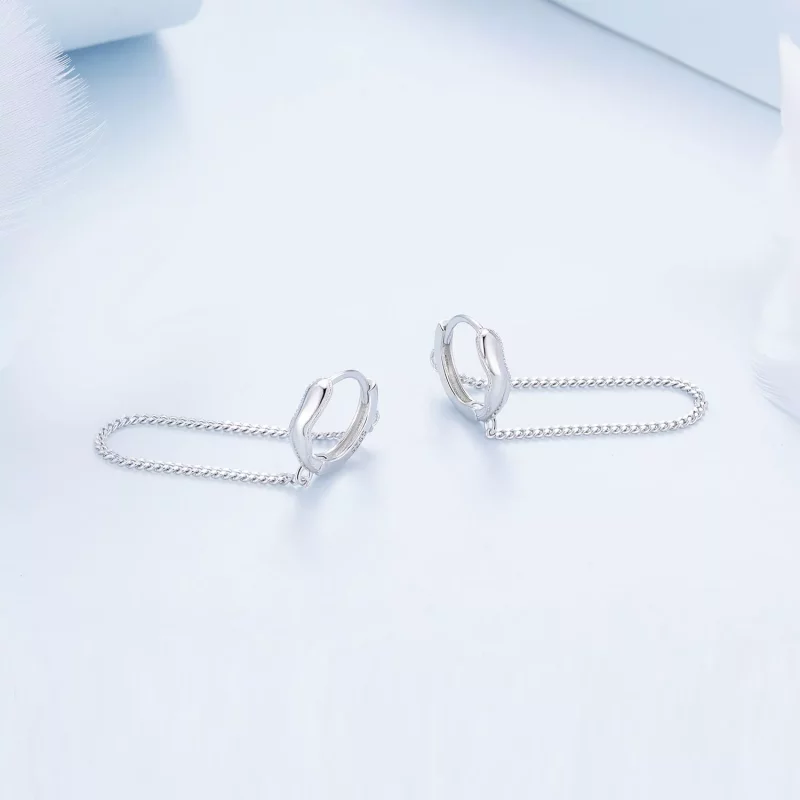 (imagen para) Pendientes estilo Pandora con borlas - BSE897 - Ver 3