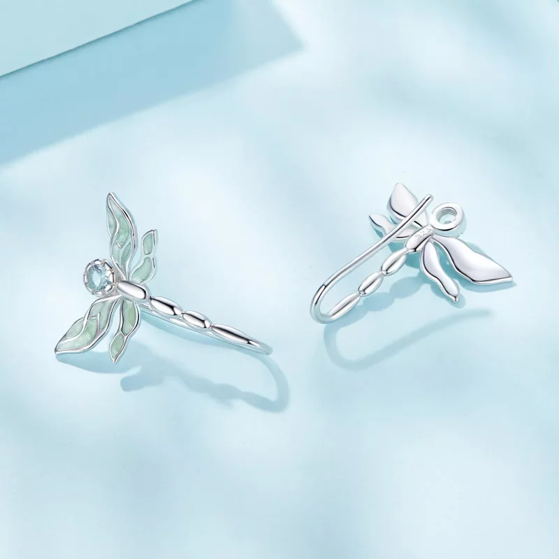 (imagen para) Pendientes estilo Pandora con libélula - SCE1623 - Ver 4