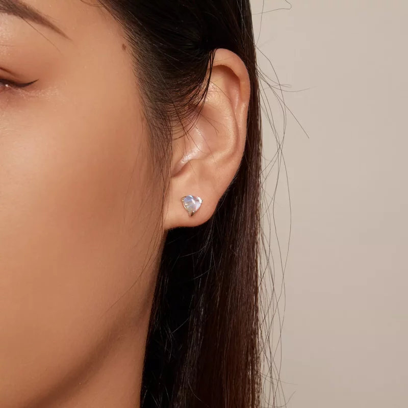 (imagen para) Pendientes estilo Pandora con piedra lunar - SCE1629 - Ver 6