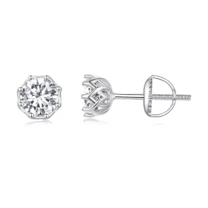 (imagen para) Pendientes exquisitos de moissanita estilo Pandora (dos certificados) - MSE016-S