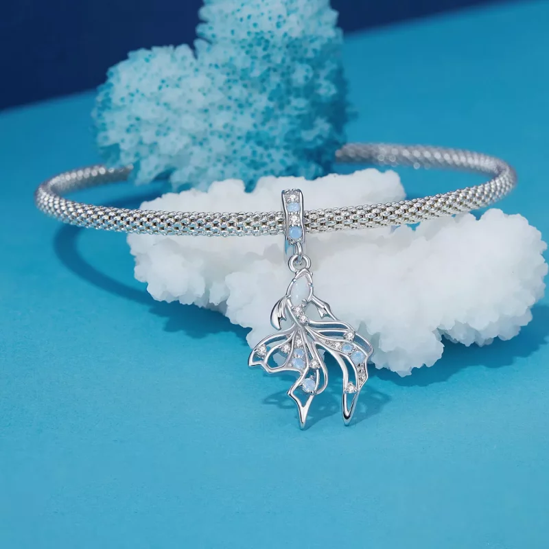 (imagen para) Pez Betta Dangle Estilo Pandora - BSC917 - Ver 3