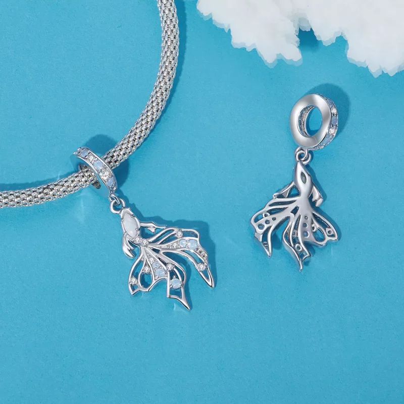 (imagen para) Pez Betta Dangle Estilo Pandora - BSC917 - Ver 4
