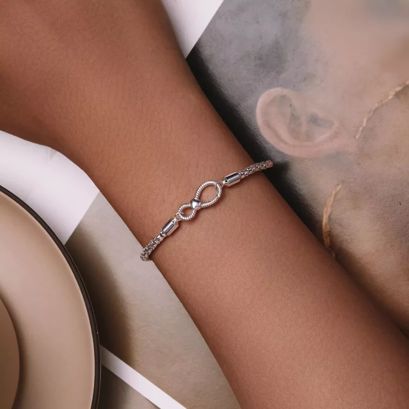 (imagen para) Pulsera básica de cadena estilo Pandora con símbolo infinito - SCB260 - Ver 4
