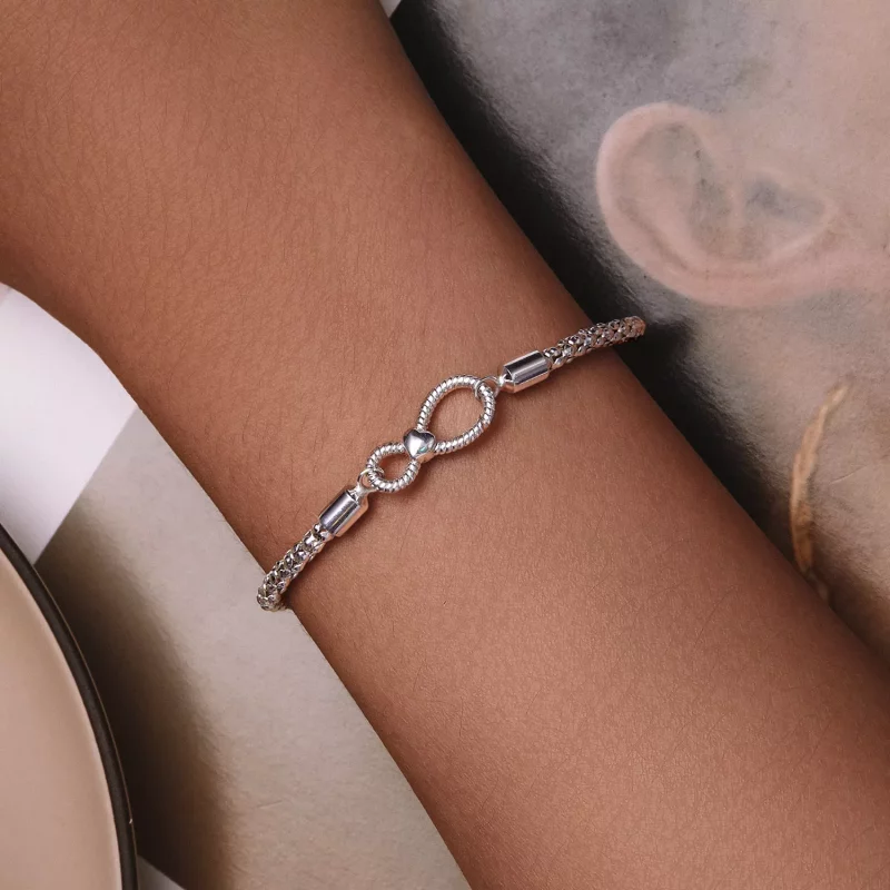 (imagen para) Pulsera básica de cadena estilo Pandora con símbolo infinito - SCB260 - Ver 5