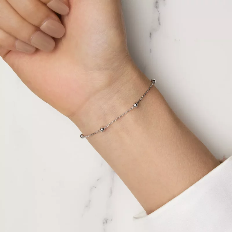 (imagen para) Pulsera de cadena con cuentas de conchas en estilo Pandora - SCB257 - Ver 7