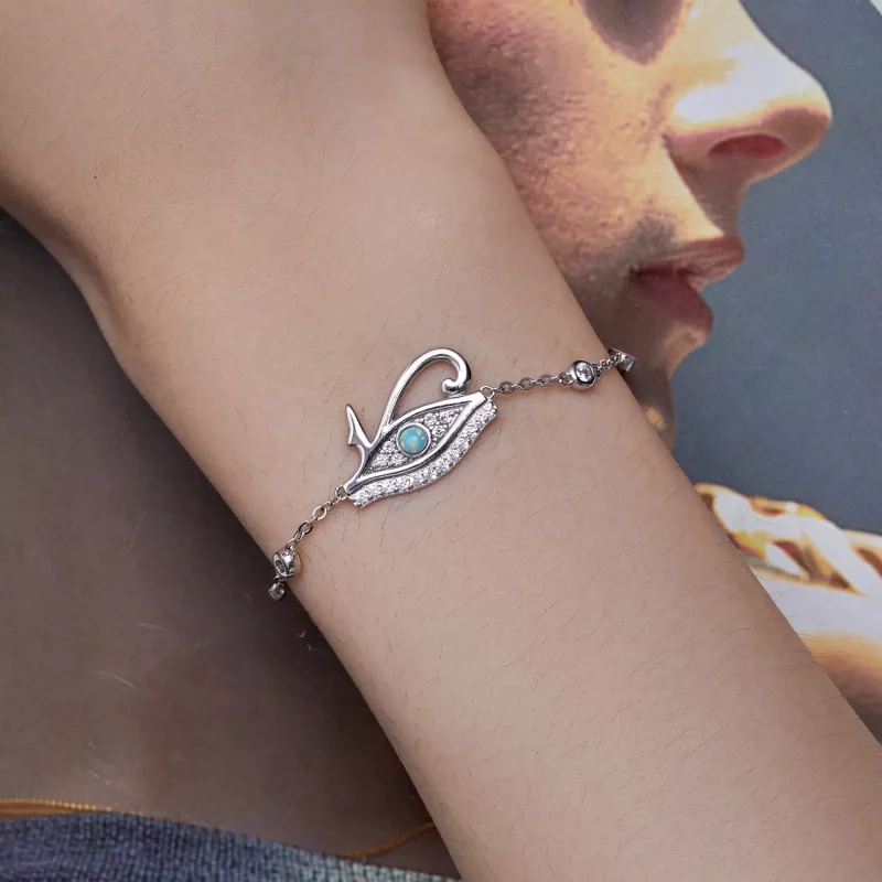 (imagen para) Pulsera de cadena con el estilo de Pandora y el Ojo de Horus - BSB114 - Ver 5