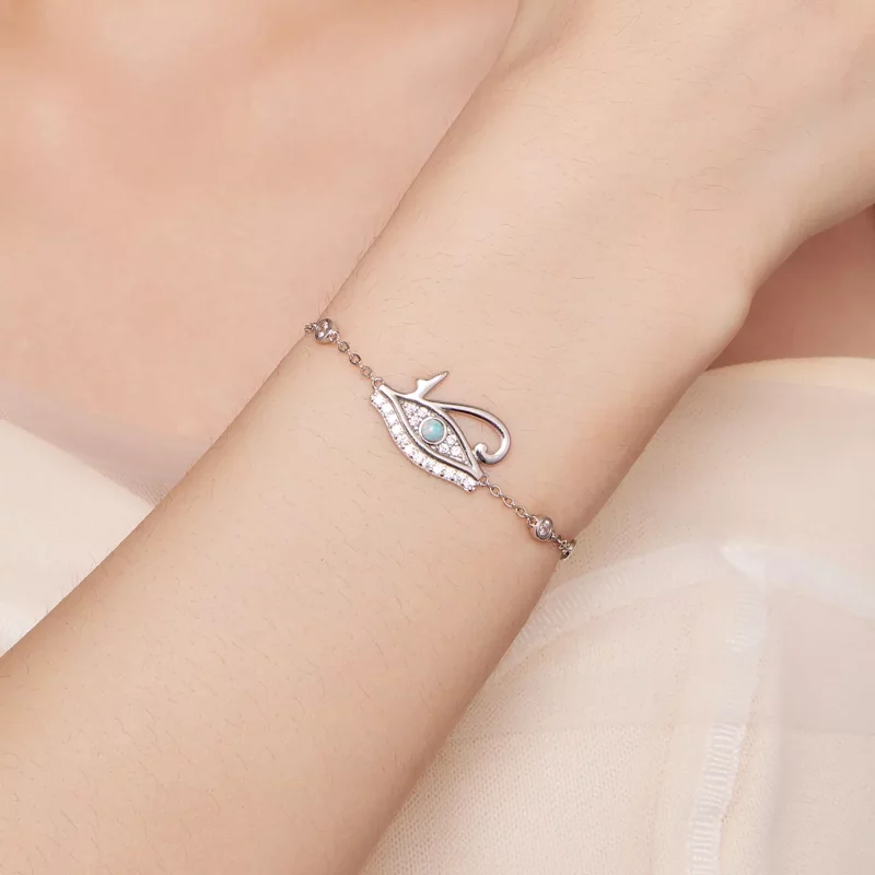 (imagen para) Pulsera de cadena con el estilo de Pandora y el Ojo de Horus - BSB114 - Ver 6