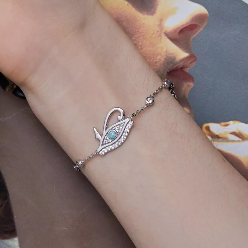 (imagen para) Pulsera de cadena con el estilo de Pandora y el Ojo de Horus - BSB114 - Ver 7