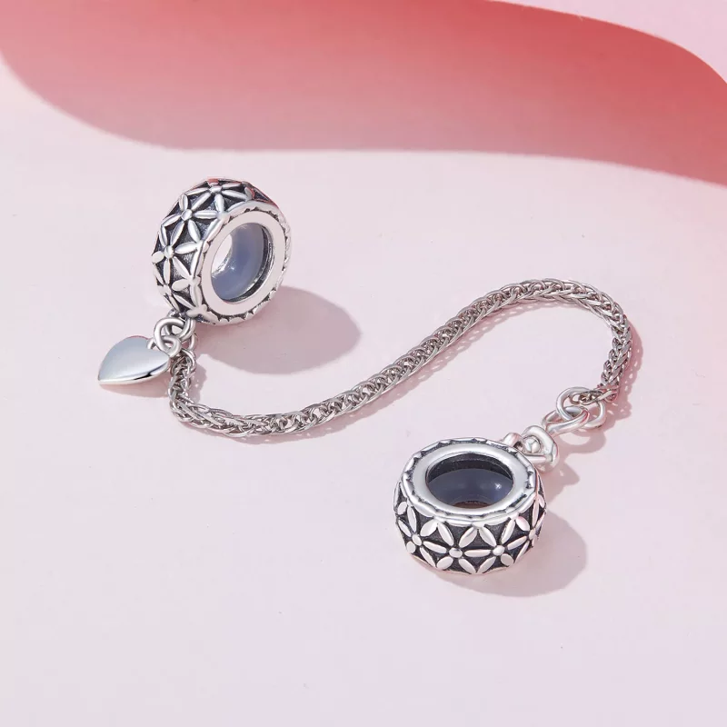 (imagen para) Pulsera de cadena de silicona estilo Pandora con motivo de Flor de la Vida - SCC - Ver 2