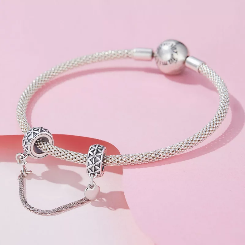 (imagen para) Pulsera de cadena de silicona estilo Pandora con motivo de Flor de la Vida - SCC - Ver 3