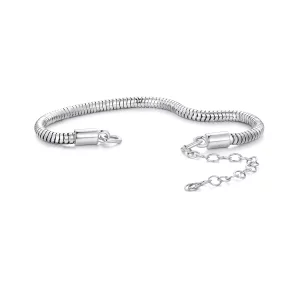 (imagen para) Pulsera de cadena estilo Pandora con cadena de hueso de serpiente - BSB150