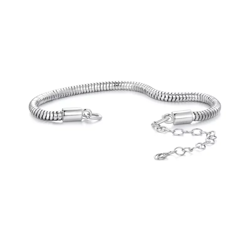 (imagen para) Pulsera de cadena estilo Pandora con cadena de hueso de serpiente - BSB150
