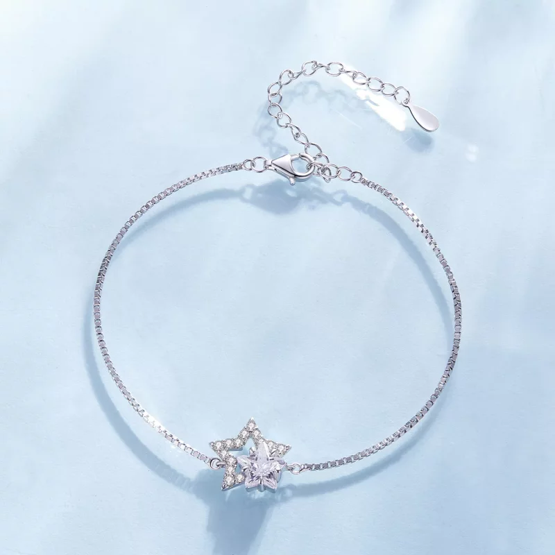 (imagen para) Pulsera de cadena estilo Pandora con estrella - BSB143 - Ver 3