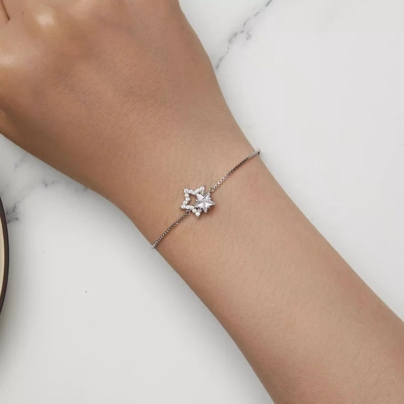 (imagen para) Pulsera de cadena estilo Pandora con estrella - BSB143 - Ver 5