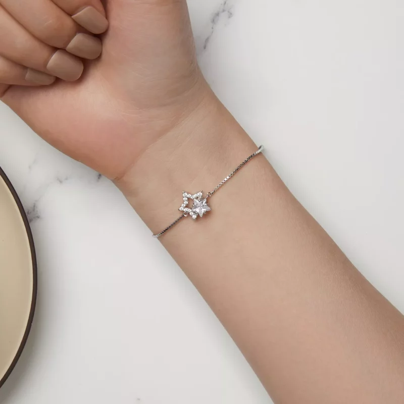 (imagen para) Pulsera de cadena estilo Pandora con estrella - BSB143 - Ver 6