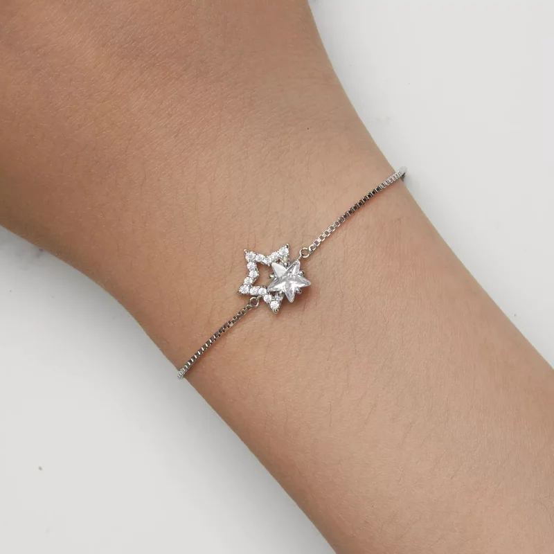 (imagen para) Pulsera de cadena estilo Pandora con estrella - BSB143 - Ver 7