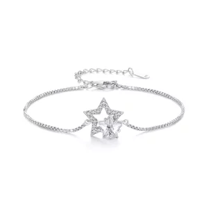 (imagen para) Pulsera de cadena estilo Pandora con estrella - BSB143