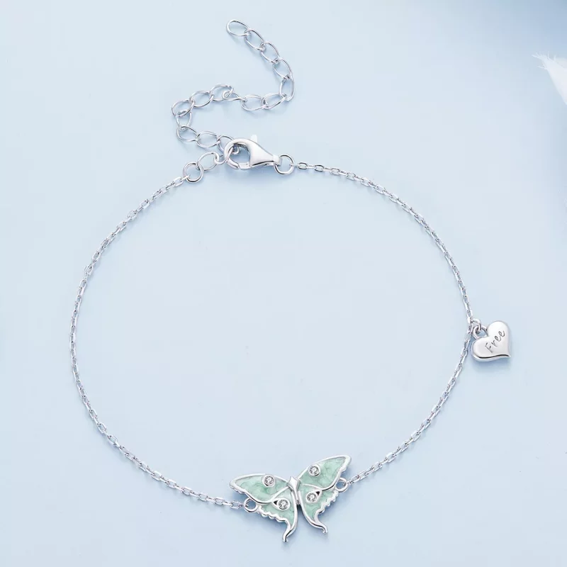 (imagen para) Pulsera de cadena estilo Pandora de El Mago de Oz con mariposa - BSB118 - Ver 2