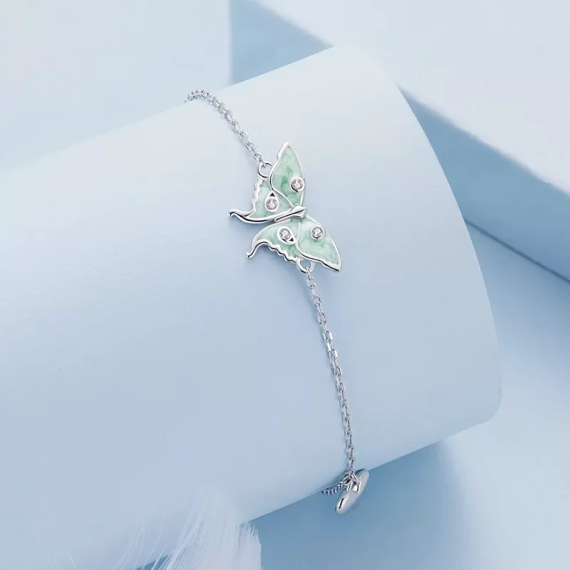 (imagen para) Pulsera de cadena estilo Pandora de El Mago de Oz con mariposa - BSB118 - Ver 3