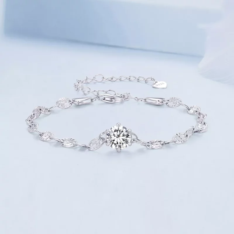 (imagen para) Pulsera de cadena fina con Zirconia estilo Pandora - BSB142 - Ver 3