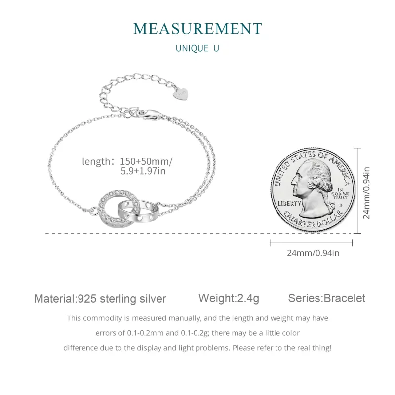 (imagen para) Pulsera de doble cadena de estilo Pandora - BSB151 - Ver 7