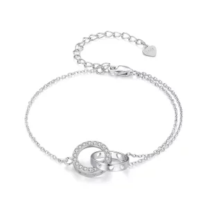 (imagen para) Pulsera de doble cadena de estilo Pandora - BSB151