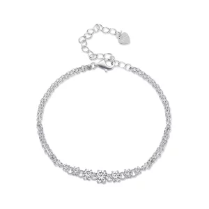 Pulsera de estilo Pandora con Moissanita (Un Certificado) - MSB008 (imagen para) Pulsera de estilo Pandora con Moissanita (Un Certificado) - MSB008