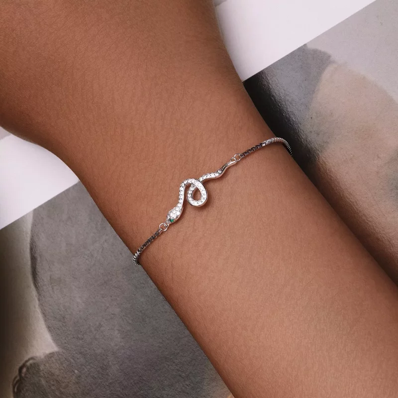 (imagen para) Pulsera estilo Pandora con cadena de serpiente - SCB261 - Ver 5