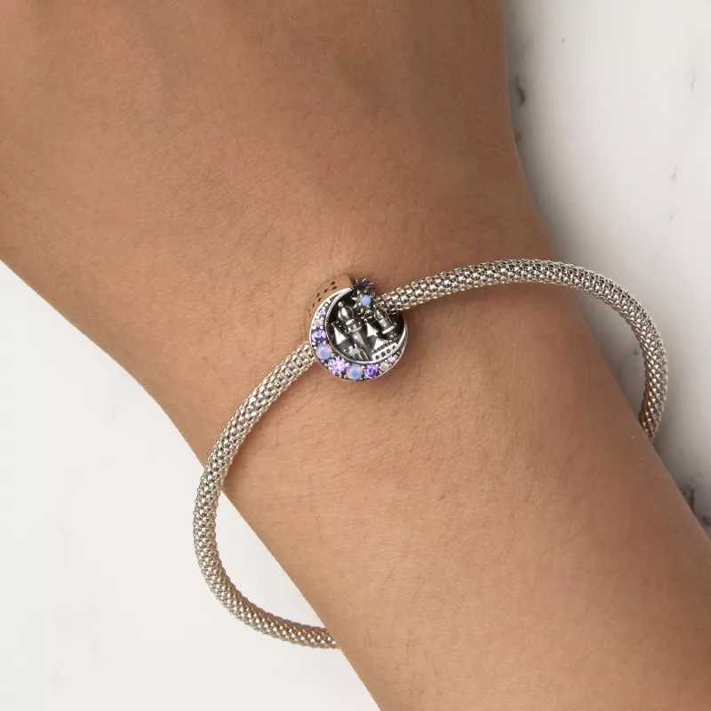 (imagen para) Pulsera estilo Pandora con encanto de Castillo de la Luz de la Luna - BSC892 - Ver 7