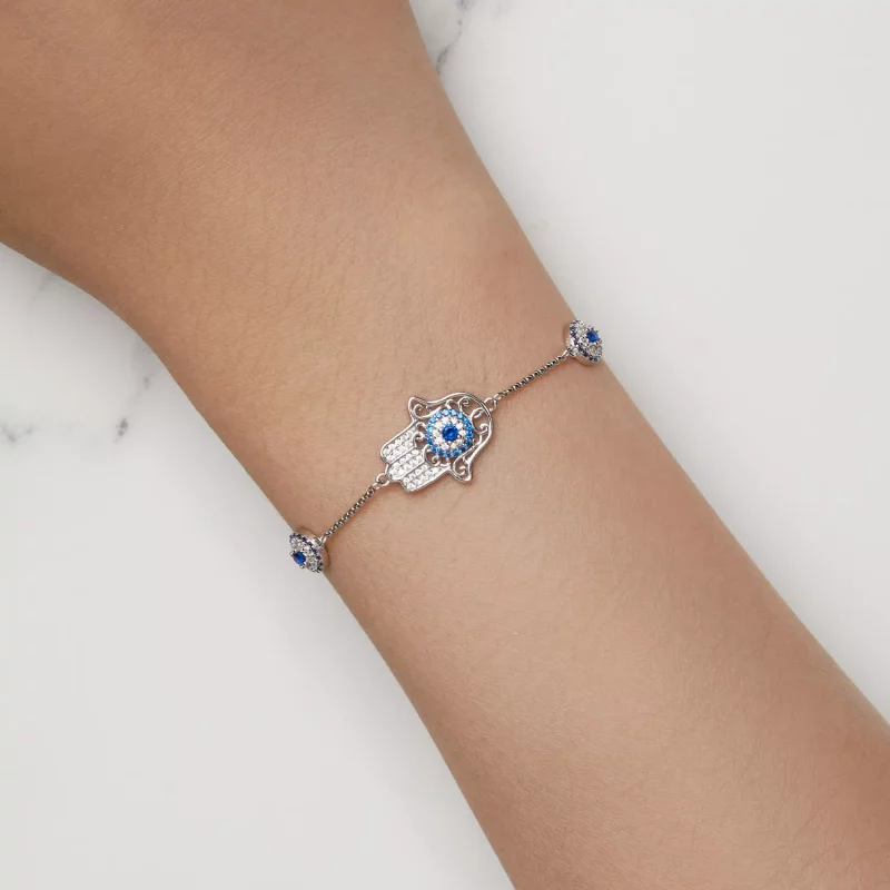 (imagen para) Pulsera estilo Pandora con Mano de Fátima - BSB140 - Ver 5