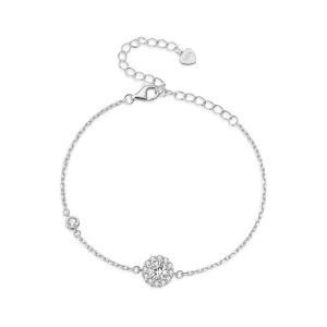(imagen para) Pulsera Simple de Estilo Pandora con un quilate (Un Certificado) - MSB007
