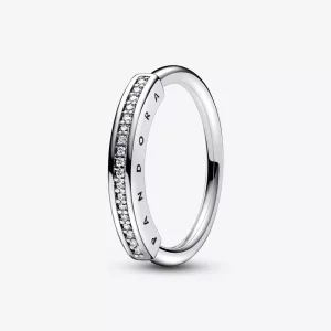 Anillo con pavé de identificación de la firma Pandora - 192283C01 (imagen para) Anillo con pavé de identificación de la firma Pandora - 192283C01
