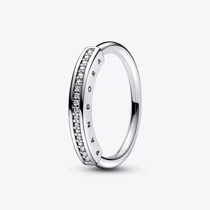 (imagen para) Anillo con pavé de identificación de la firma Pandora - 192283C01