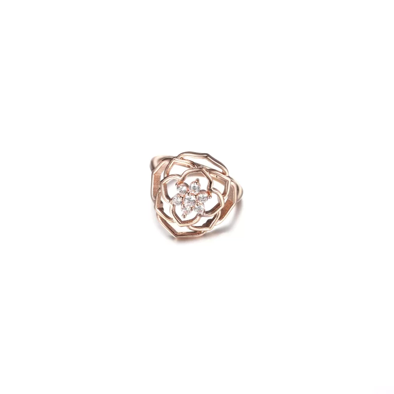(imagen para) Anillo de declaración con pétalos de rosa PANDORA - 189412C01 - Ver 4