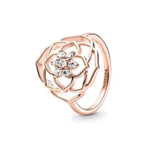(imagen para) Anillo de declaración con pétalos de rosa PANDORA - 189412C01