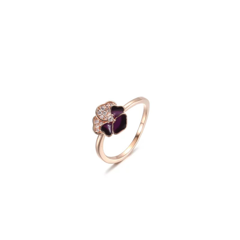 (imagen para) Anillo de Flor de Pensamiento PANDORA Deep Purple - 180764C01 - Ver 2
