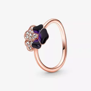 (imagen para) Anillo de Flor de Pensamiento PANDORA Deep Purple - 180764C01