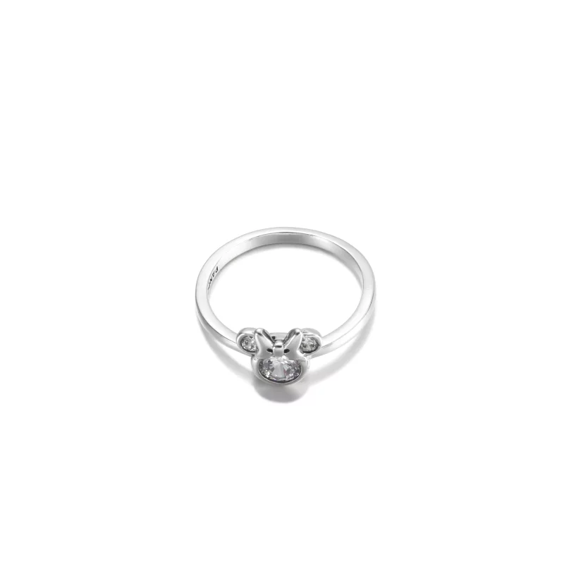 (imagen para) Anillo de PANDORA Disney Minnie Mouse con cabeza brillante - 190074C01 - Ver 3