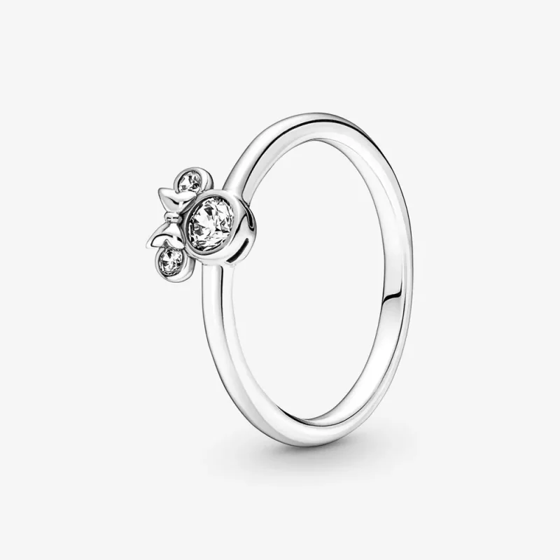(imagen para) Anillo de PANDORA Disney Minnie Mouse con cabeza brillante - 190074C01