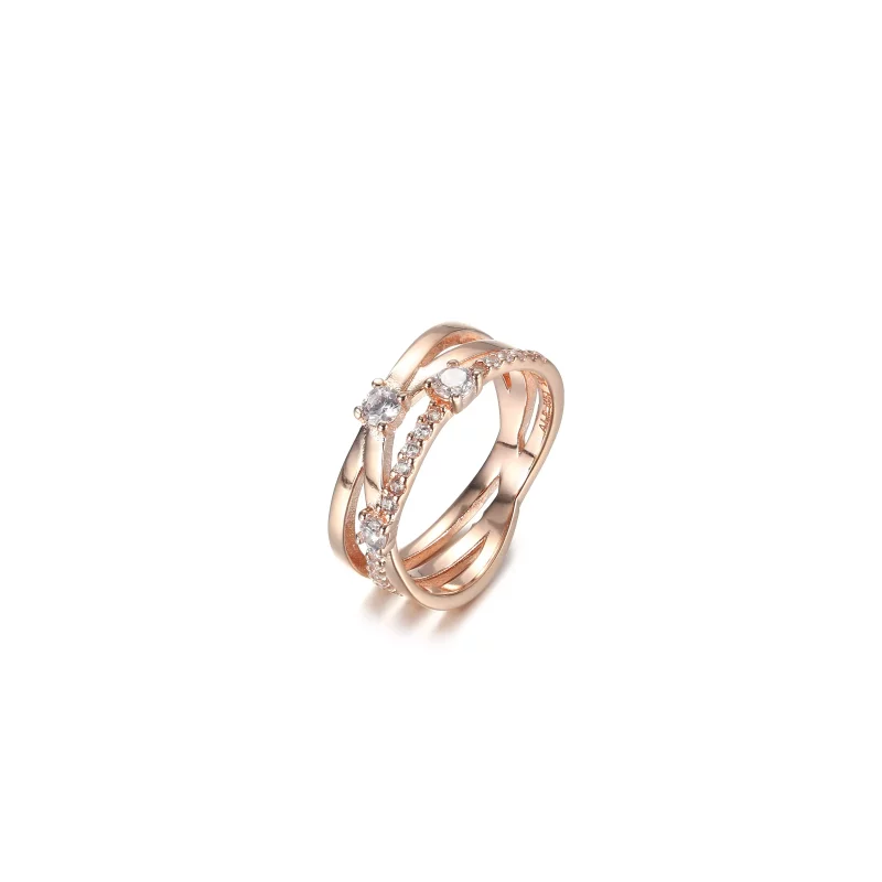(imagen para) Anillo de triple banda brillante de PANDORA - 189400C01 - Ver 2