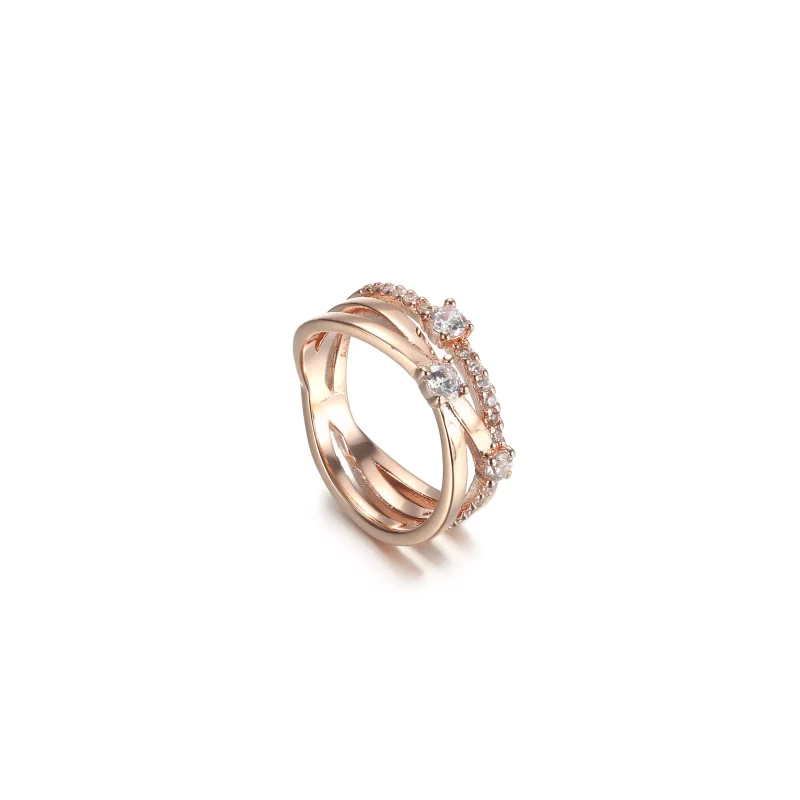 (imagen para) Anillo de triple banda brillante de PANDORA - 189400C01 - Ver 3