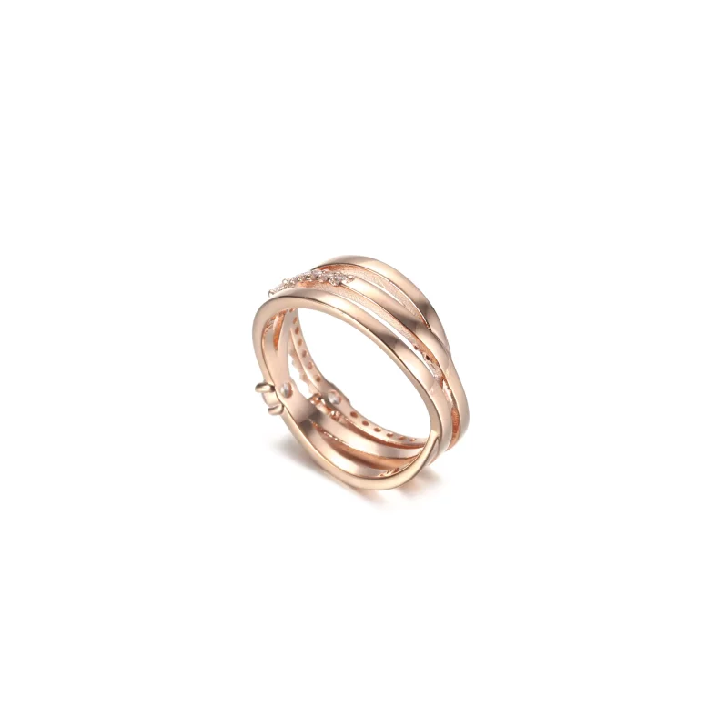(imagen para) Anillo de triple banda brillante de PANDORA - 189400C01 - Ver 4