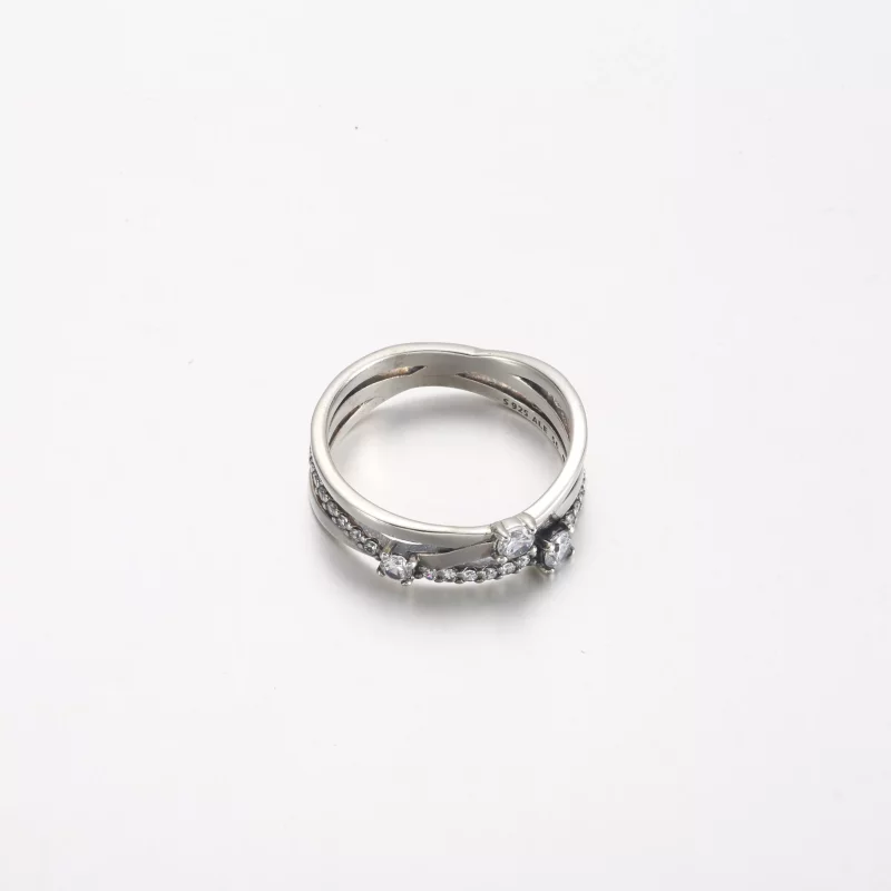 (imagen para) Anillo de triple banda brillante de Pandora - 199400C01 - Ver 3