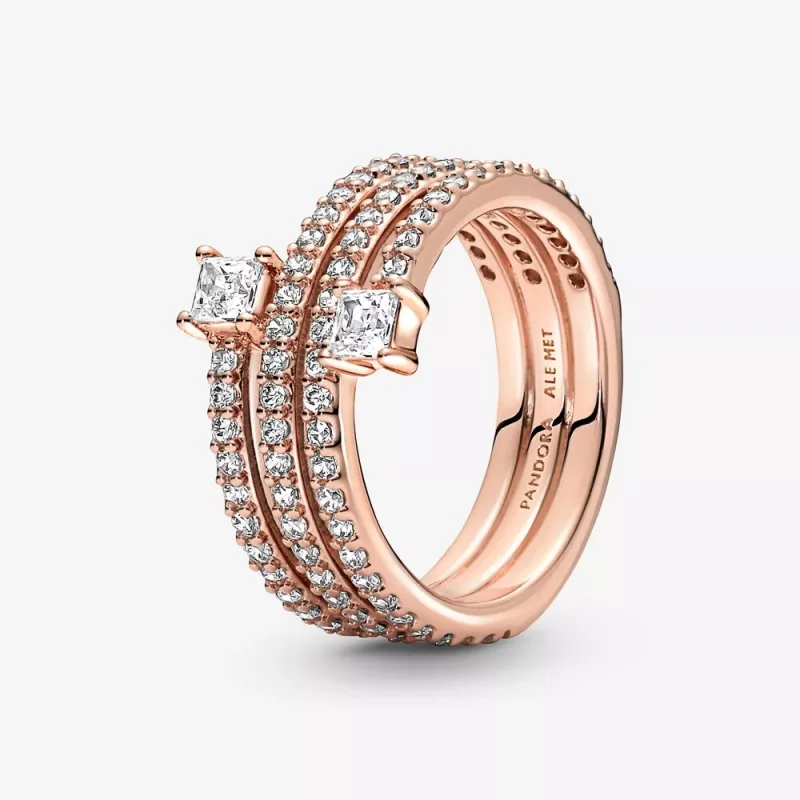 (imagen para) Anillo de triple espiral PANDORA - 180051C01